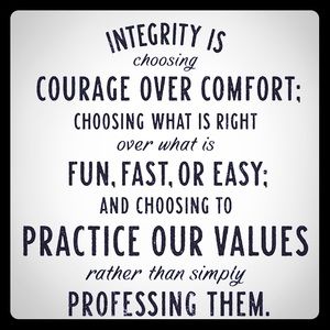 Integrity, so hard for some.